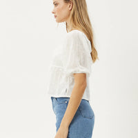 Marlow Tie Front Top White