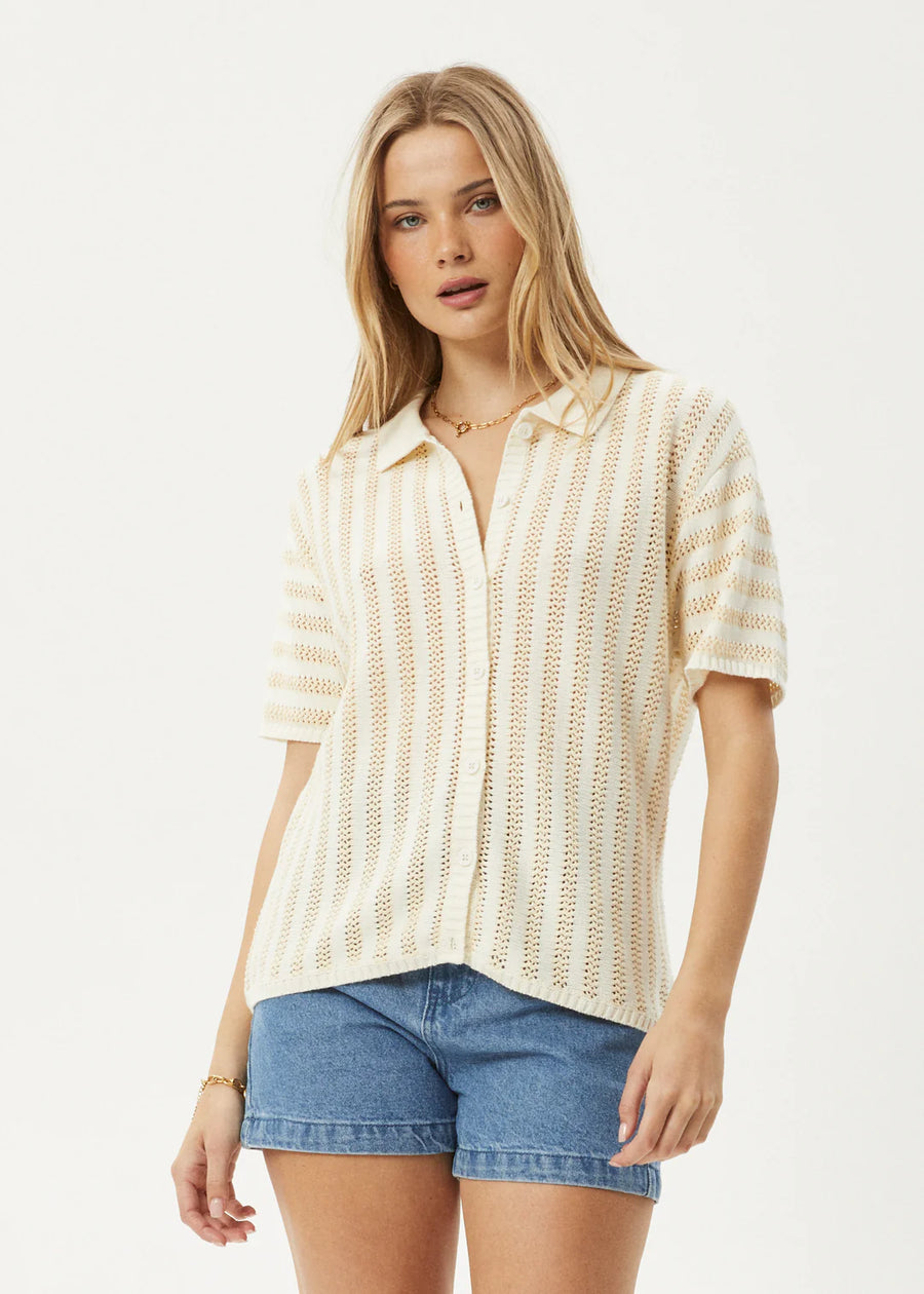 Claudia Knit Shirt White Sand