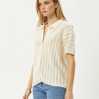 Claudia Knit Shirt White Sand