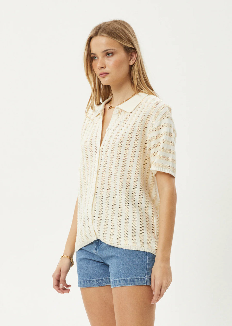 Claudia Knit Shirt White Sand