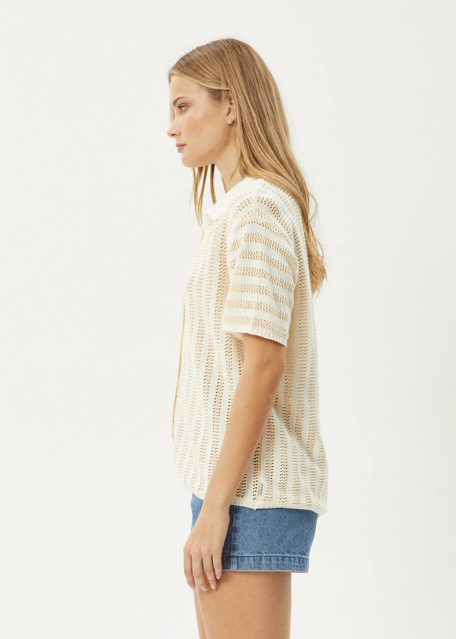 Claudia Knit Shirt White Sand