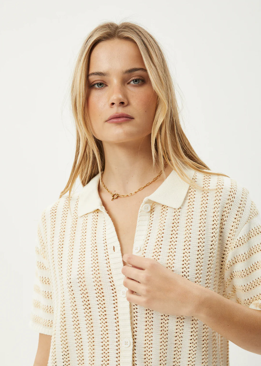 Claudia Knit Shirt White Sand