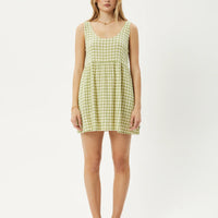 Darcy Jesse Seersucker Mini Dress Lemongrass Check