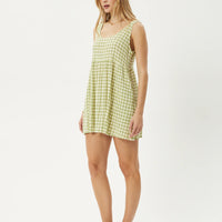 Darcy Jesse Seersucker Mini Dress Lemongrass Check