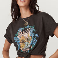 Sweet Nothings Biker Tee Charcoal