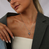 Latch and Lock Necklace Silver