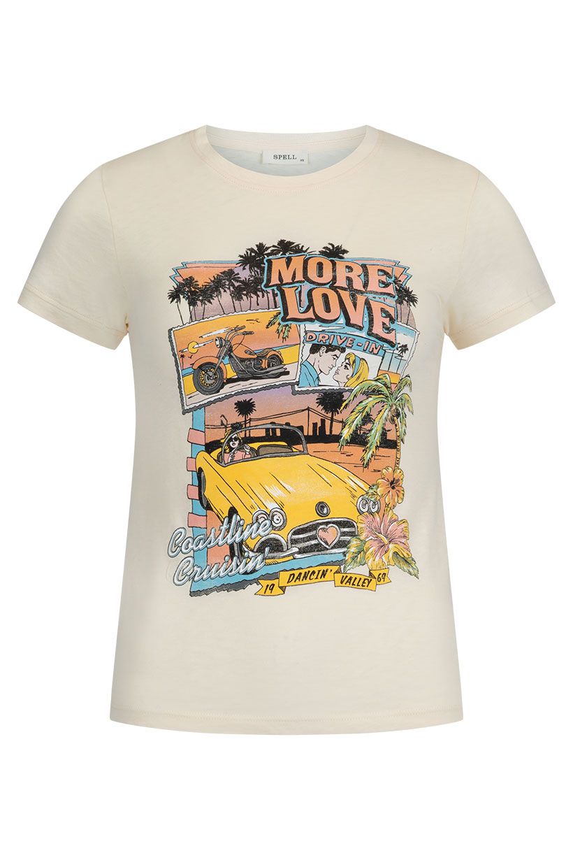 Coastline Cruisin' Shrunken Tee Vintage Cream