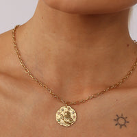 Roma Zodiac Necklace Gold